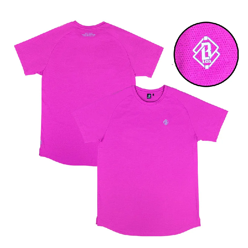 Diamond Tech Youth Tee - Cotton Candy Pink