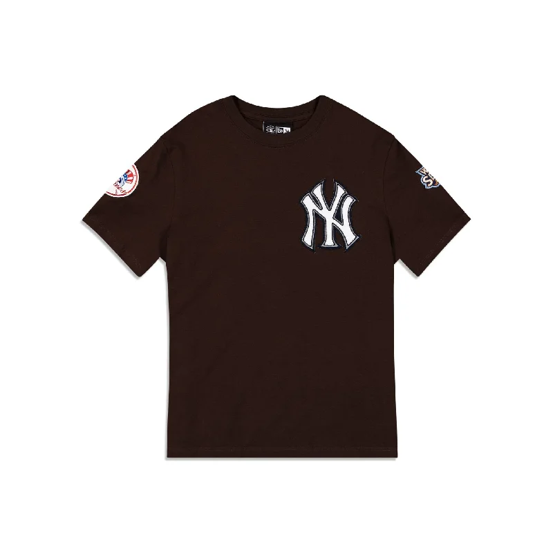 New York Yankees Logo Select Color Flip Brown T-Shirt