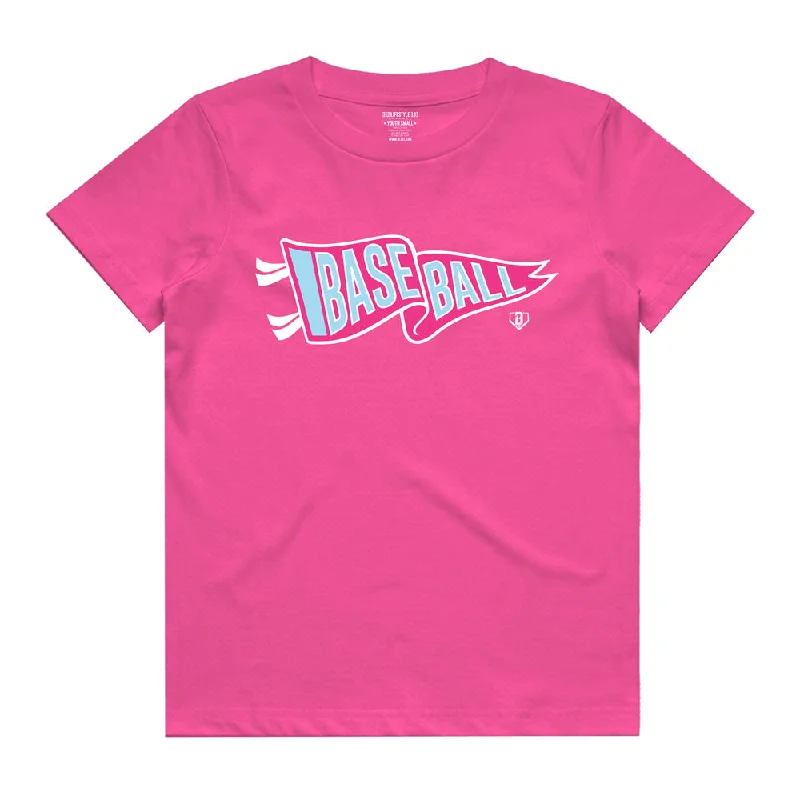 Pennant Youth Tee - Cotton Candy Pink