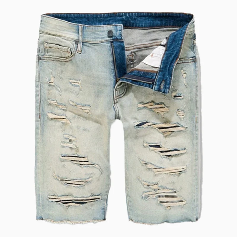 Men's Shredded Jean Shorts