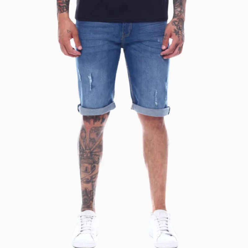 Men's Slim Fit Stretch Denim Shorts