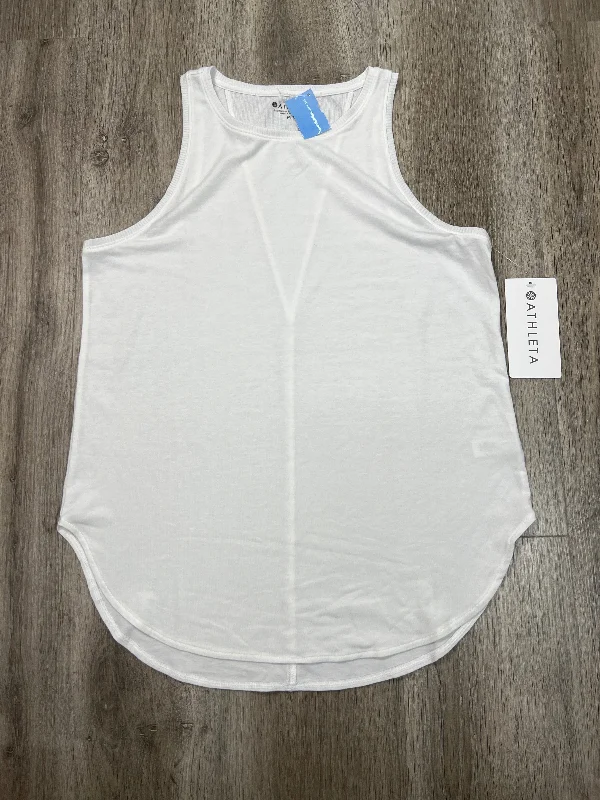 Athletic Tank Top By Athleta In White, Size: M