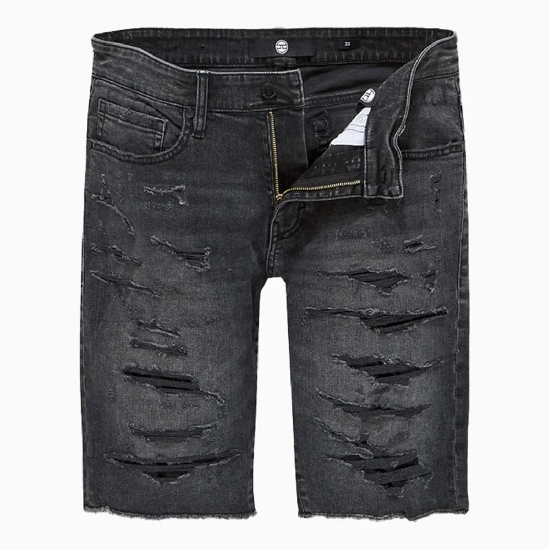 Men's Shredded Jean Shorts