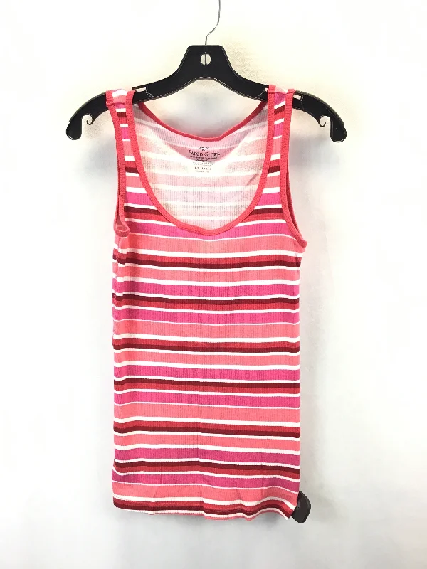 Tank Top By Faded Glory In Striped Pattern, Size: L