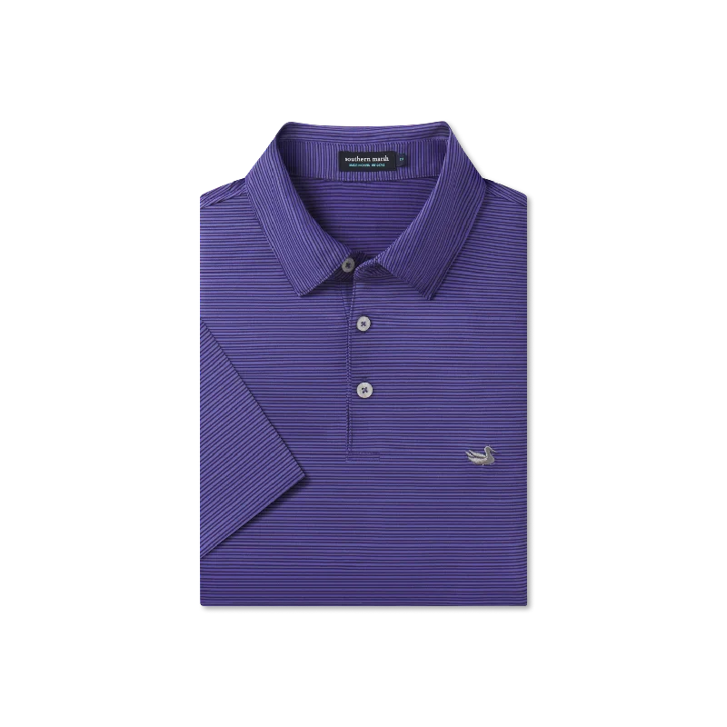 Bermuda Performance Polo - Clearwater Stripe