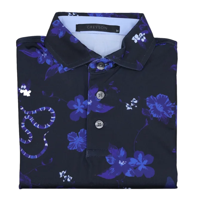 Boy's Snake Floral Polo