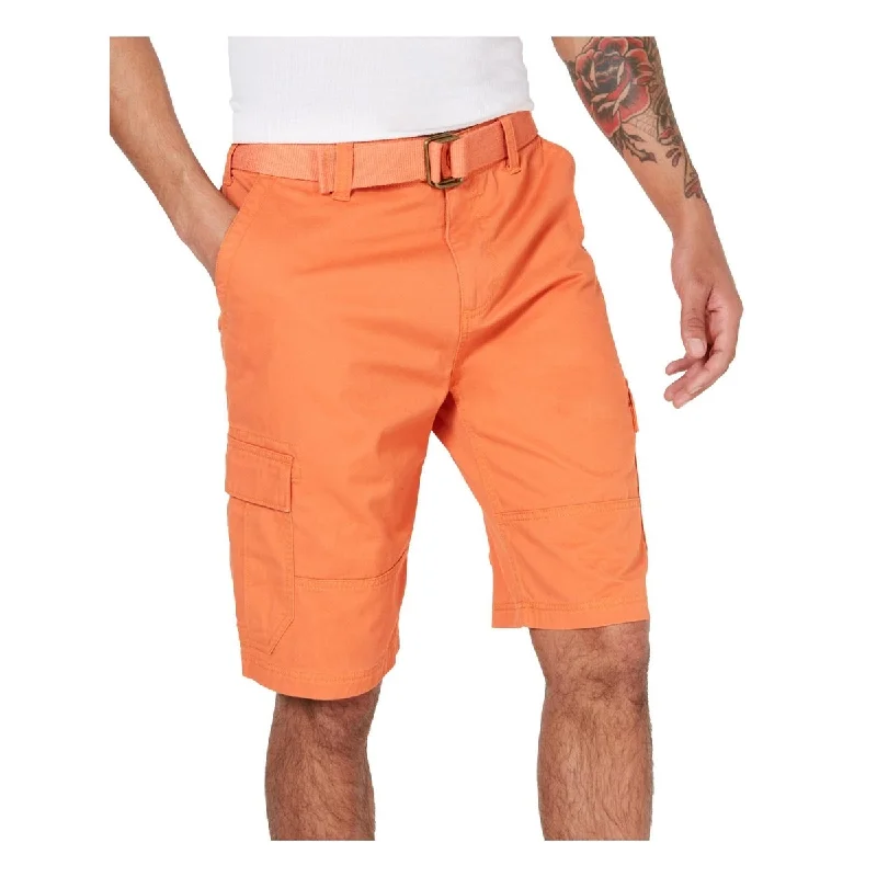 American Rag Men's Frat Boy's Relaxed Fit Cargo Shorts Orange