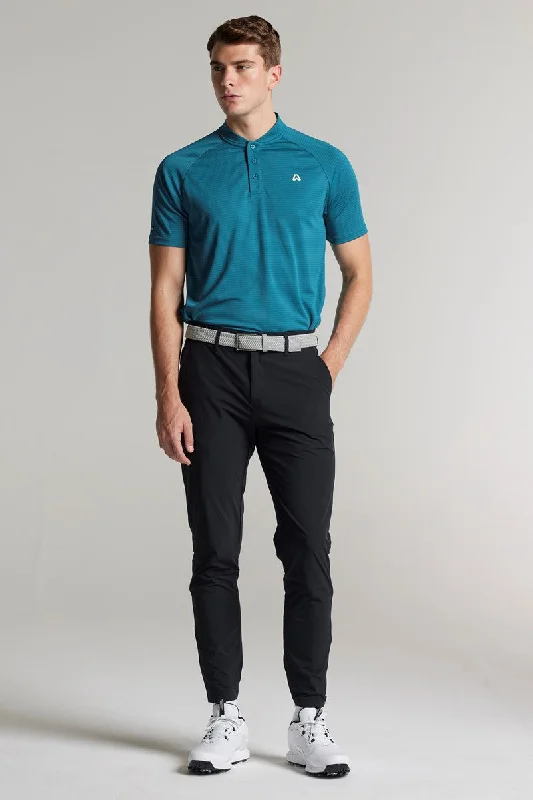 Camrose Grandad Polo - Tee Time Teal