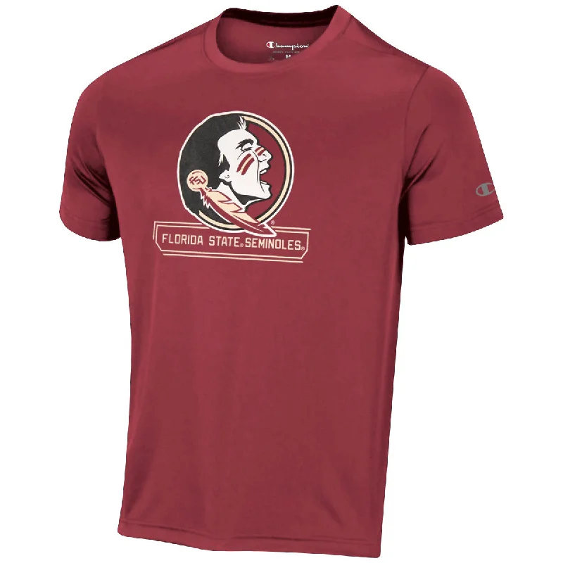 Champion Men's Seminole Logo/Florida State Seminoles Short Sleeve Performance T-shirt - Garnet