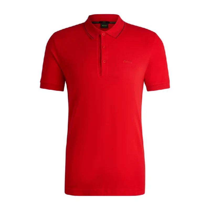 Cotton-piqu slim-fit polo shirt with tonal logo