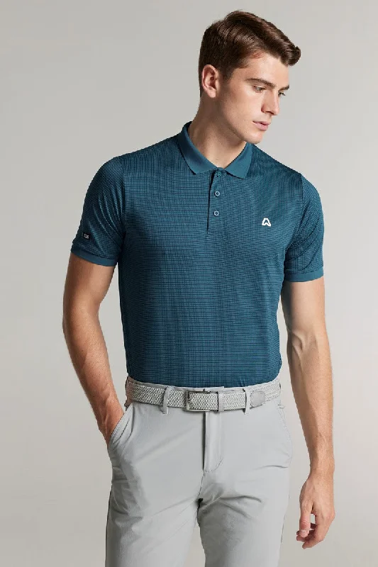 Delta Textured Polo - Tee Time Teal