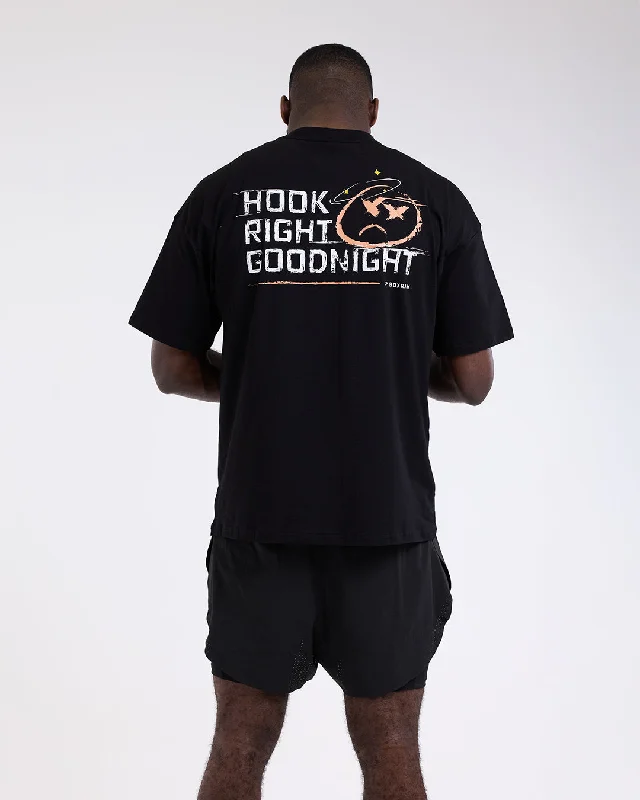 Hook Right Goodnight Oversized T-Shirt - Black