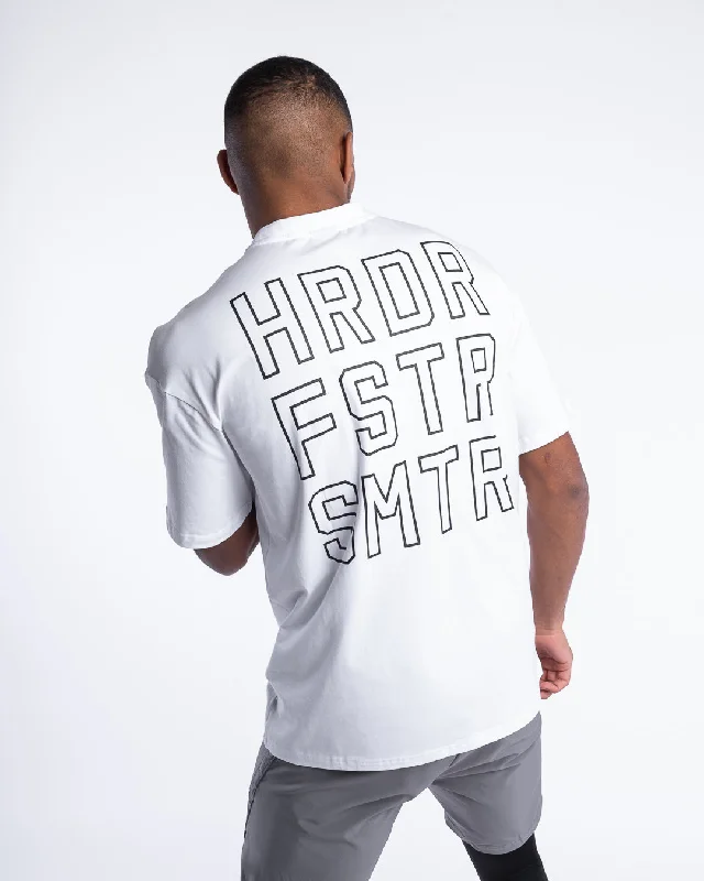 HRDR FSTR SMTR Oversized T-Shirt - White