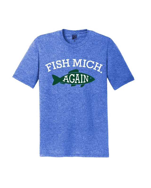 Ink Detroit - Fish Mich. Again T-Shirt - Heather Royal