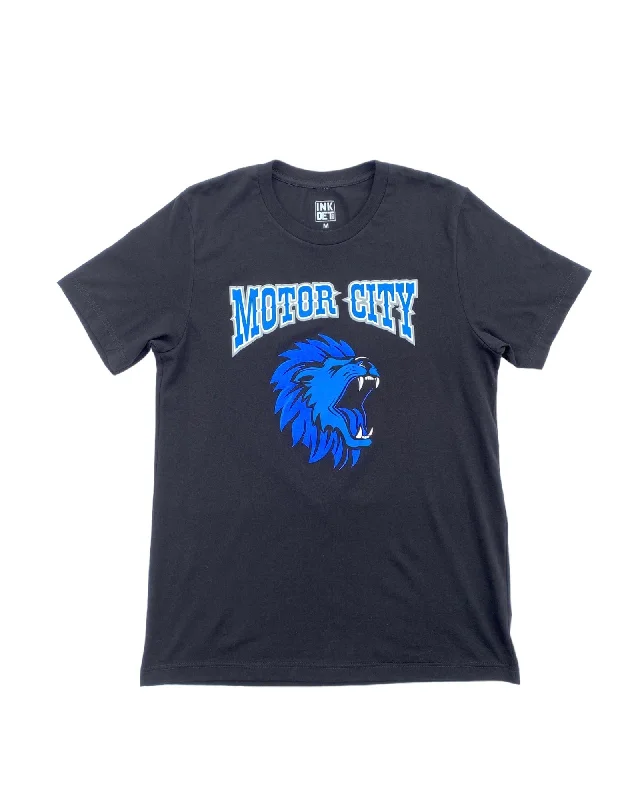 Ink Detroit Motor City Kitty Lion T-Shirt - Black