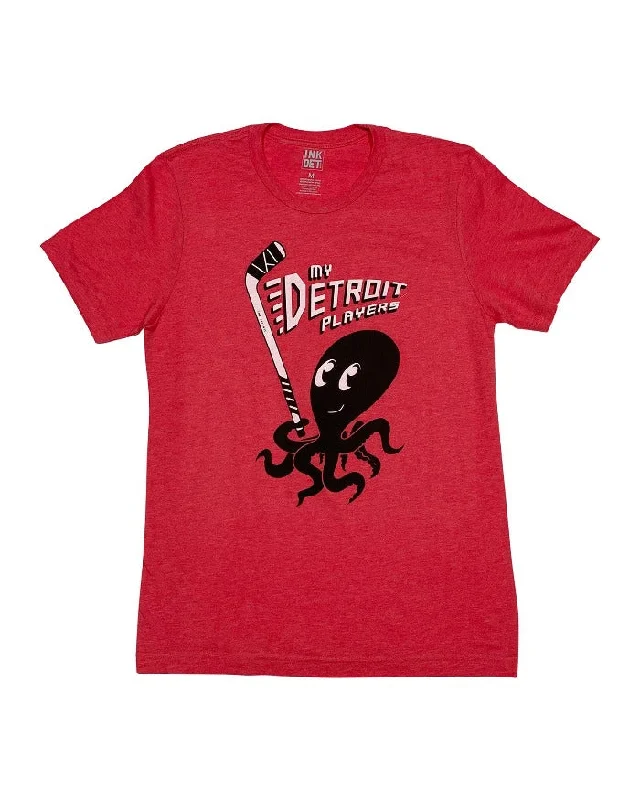 Ink Detroit My Detroit Players Octopus T-Shirt - Red