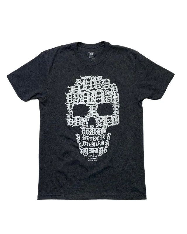 Ink Detroit Skull T-Shirt - Charcoal Grey