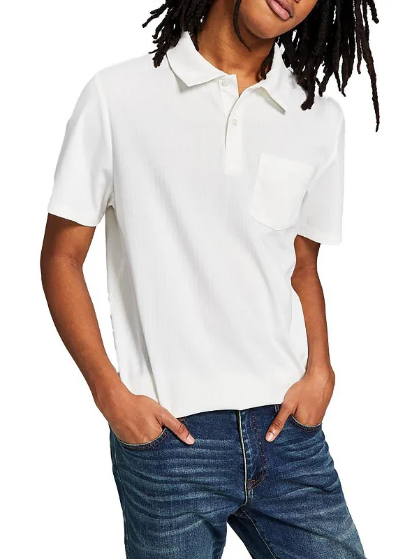 Mens Collar Short Sleeve Polo