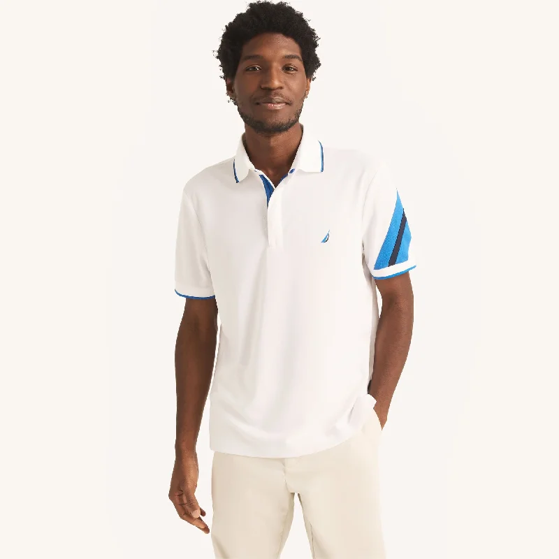 Nautica Mens Navtech Sustainably Crafted Classic Fit Colorblock Polo