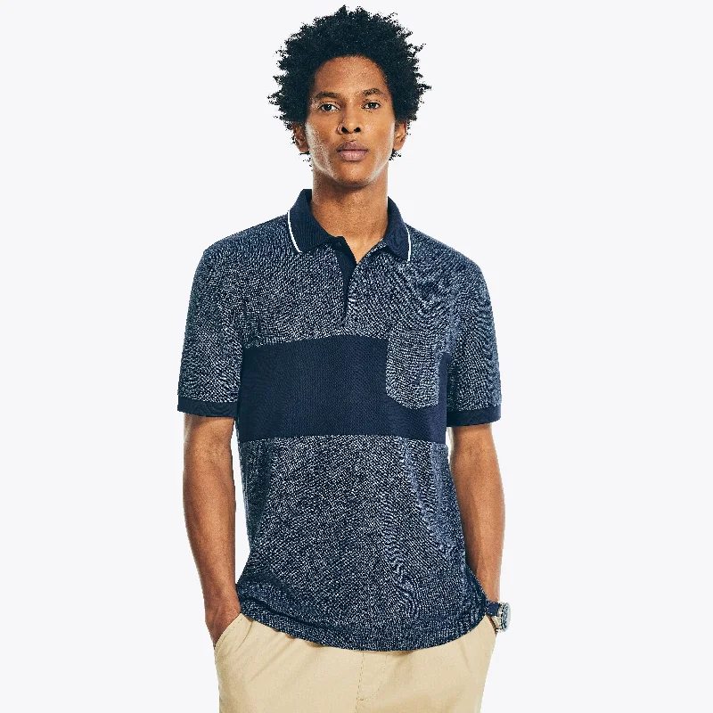 Nautica Mens Sustainably Crafted Classic Fit Colorblock Polo