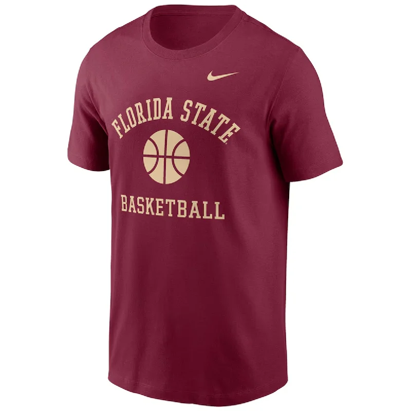 Nike Men's Florida State Basketball Design Short Sleeve T-shirt - Garnet