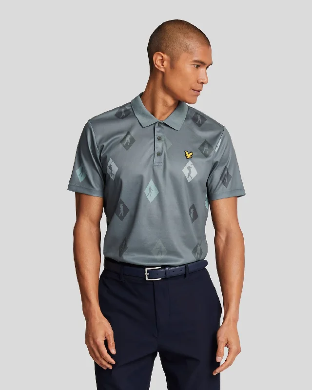 Polka Diamond Golf Polo Shirt