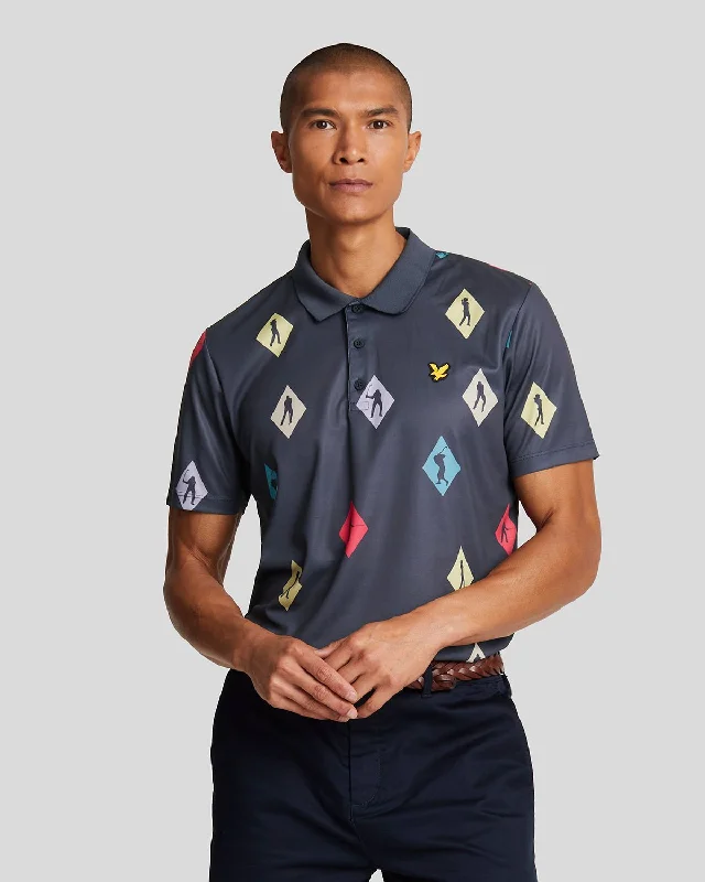 Polka Diamond Golf Polo Shirt