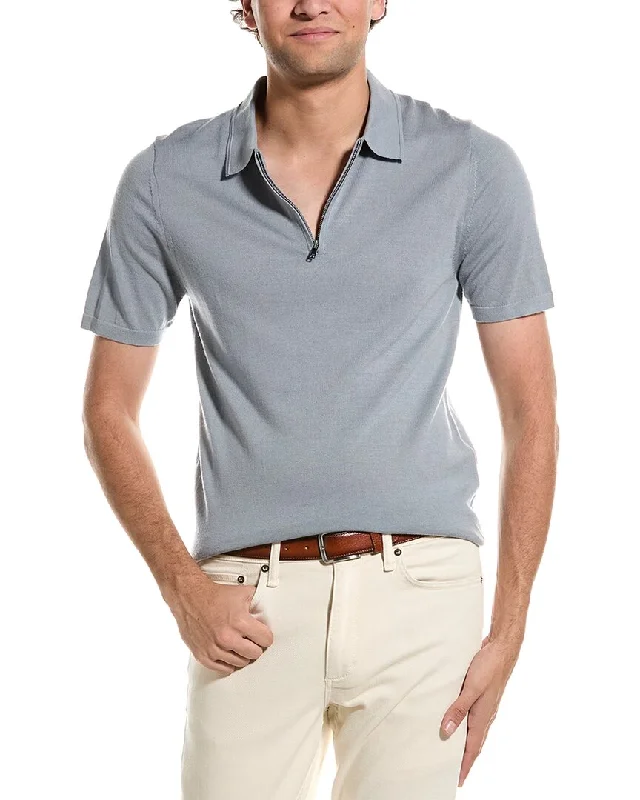 Reiss Maxwell Merino Wool 1/2-Zip Polo Shirt