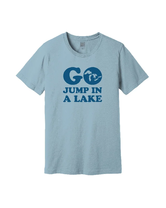 The Great Lakes State - Go Jump In A Lake T-Shirt - Light Blue