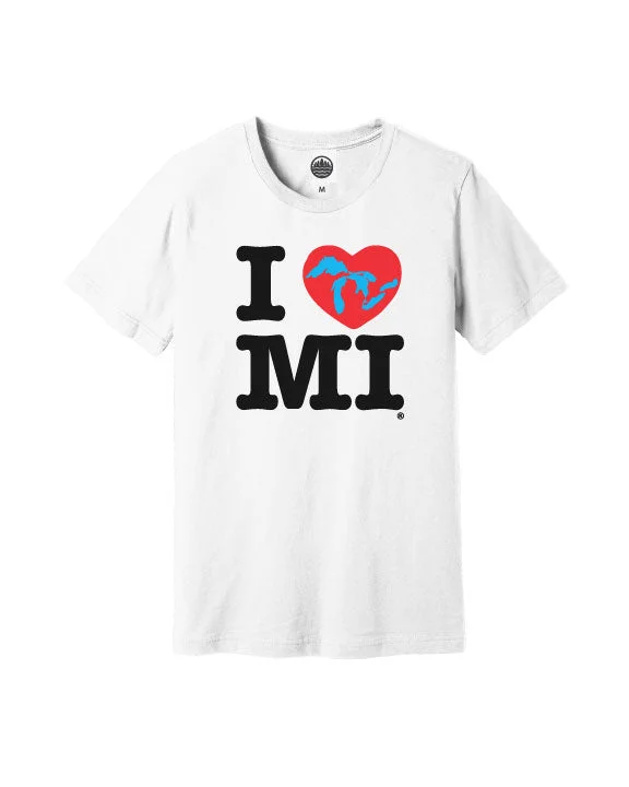 The Great Lakes State I Love Michigan T-Shirt - White