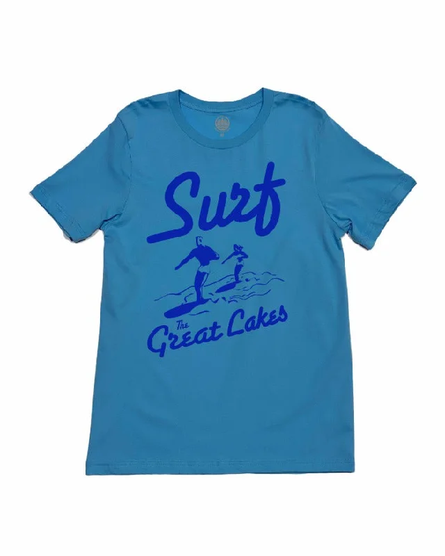 The Great Lakes State SURF THE Great Lakes T-Shirt - Lake Blue