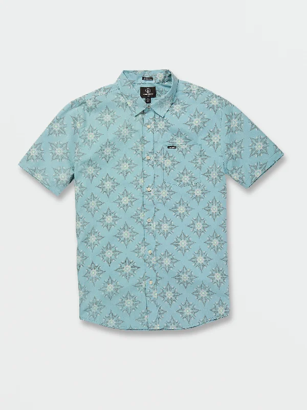 Throwing Star Short Sleeve Shirt - Coastal Blue