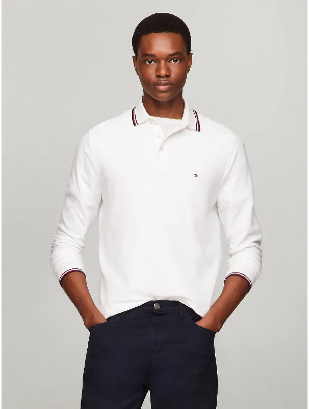 Tommy Hilfiger Men's Long-Sleeve Regular Fit Tommy Wicking Polo