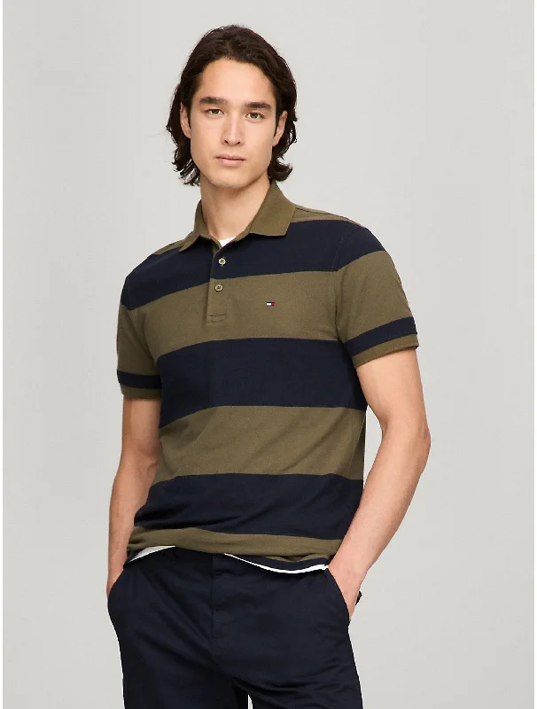 Tommy Hilfiger Men's Rugby Stripe Slim Fit Polo