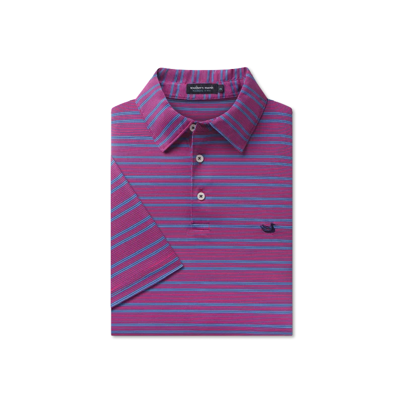 Youth Bermuda Performance Polo - Naples Stripe