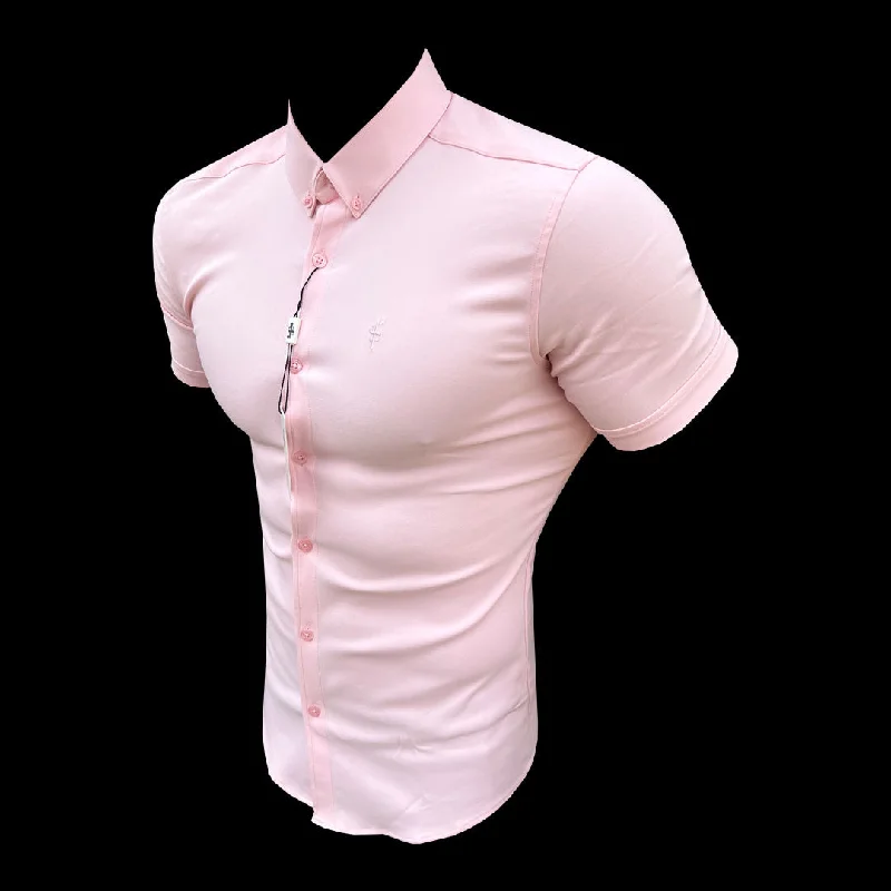 Father Sons Super Slim Scuba Pink Short Sleeve Stretch - FS881